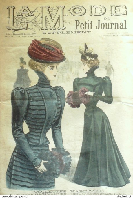 La Mode du Petit journal 1898 n° 51 Toilettes Costumes Passementerie