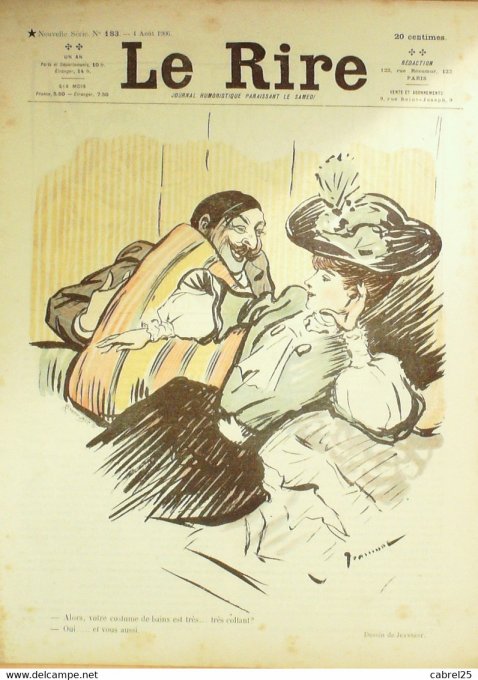 Le Rire 1906 n°183 Roubille Guillaume Grandjouan Delaw Jeanniot Bac Villemot Plumet