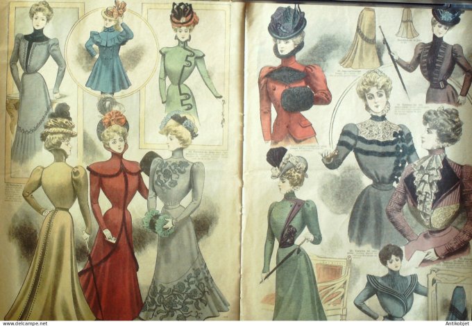 La Mode du Petit journal 1898 n° 51 Toilettes Costumes Passementerie
