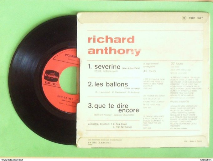 Antony Richard 45T EP Les ballons 1968