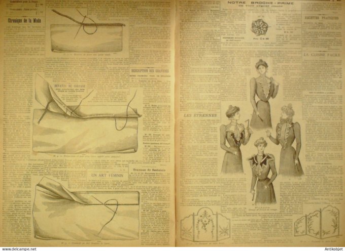 La Mode du Petit journal 1898 n°51 Redingote & Costume en drap