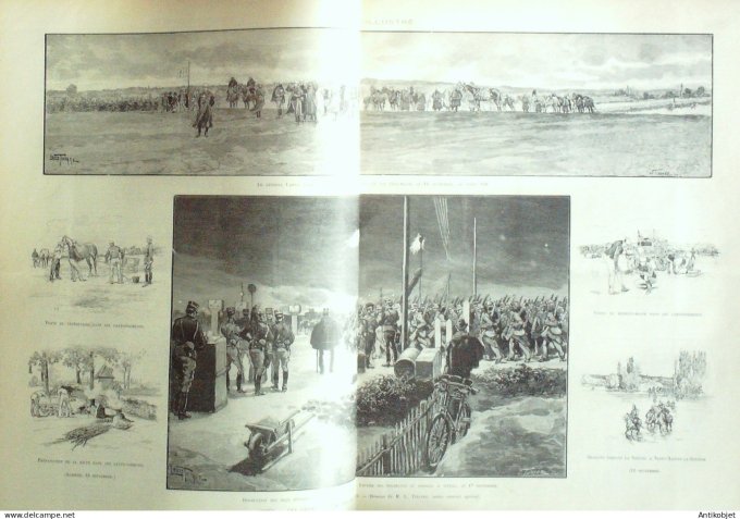 Le Monde illustré 1892 n°1852 Dahomey Porto-Novo roi Toffa tirailleurs Haoussas Chauvigny (86)