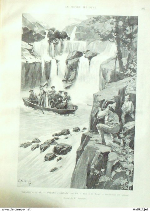 Le Monde illustré 1892 n°1852 Dahomey Porto-Novo roi Toffa tirailleurs Haoussas Chauvigny (86)