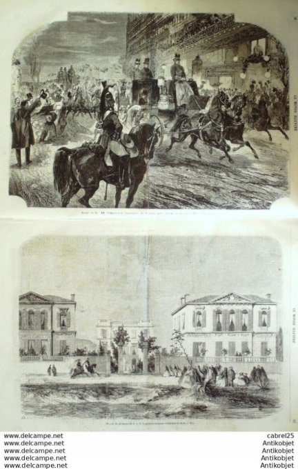 Le Monde illustré 1858 n° 41 Angleterre Chatterton Chine Canton Chou Liang Arras (62) Cacolets Kabyl