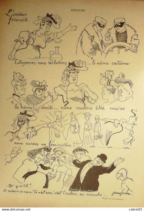 Le Rire 1906 n°183 Roubille Guillaume Grandjouan Delaw Jeanniot Bac Villemot Plumet