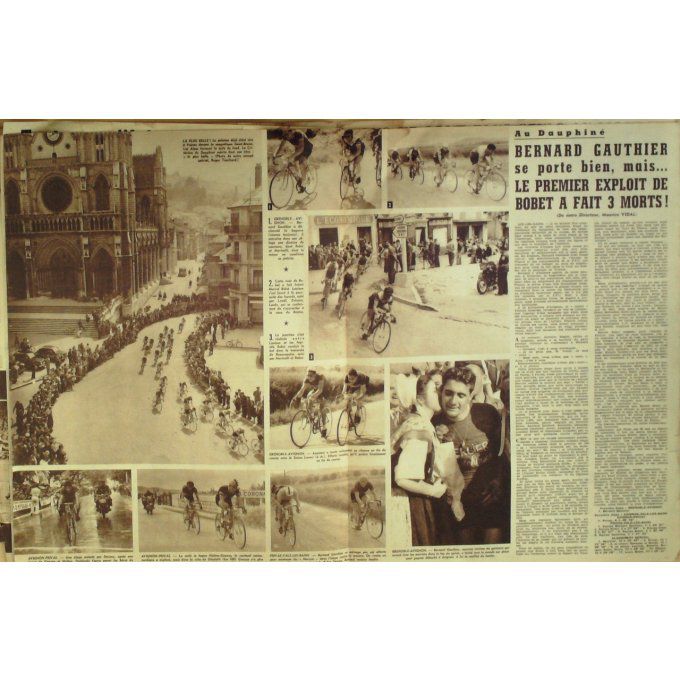 Miroir Sprint 1954 n° 418 14/06 LADOUMEGUE DAUPHINE GAUTHIER D ELFOUR 24H DU MANS