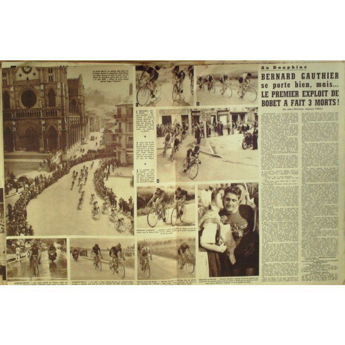 Miroir Sprint 1954 #  418 14 Juin Ladoumegue Dauphine Gauthier D Elfour 24h Du Mans