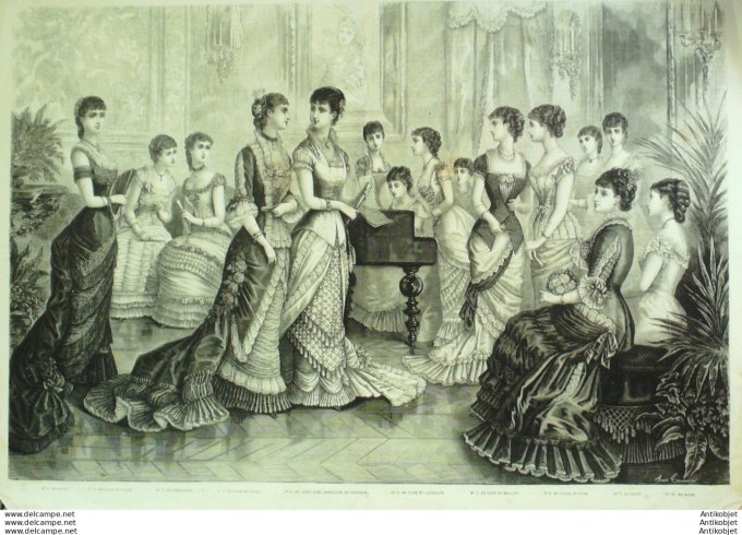 Gravure de mode La Mode illustrée (Maison Coussinet)