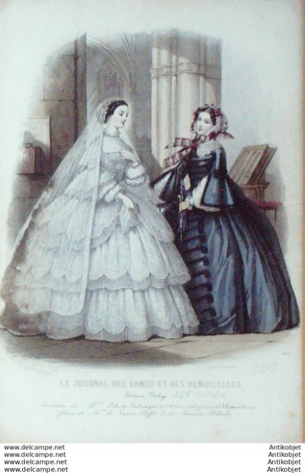 Journal des Dames Demoiselles 1856 # 477 (Maison Thierry) mariée