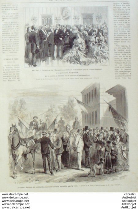 Le Monde illustré 1874 n°901 Petrarque Fontaine De Vaucluse (84) Espagne Madrid Maréchal Concha Belf