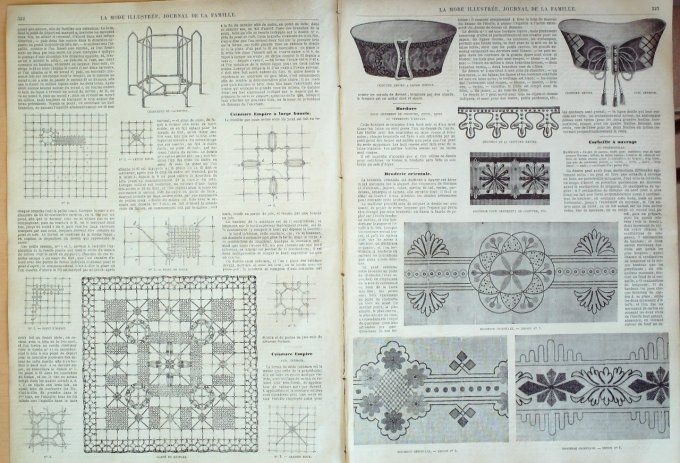Journal Mode illustrée 1864 # 41 Robe en cachemire
