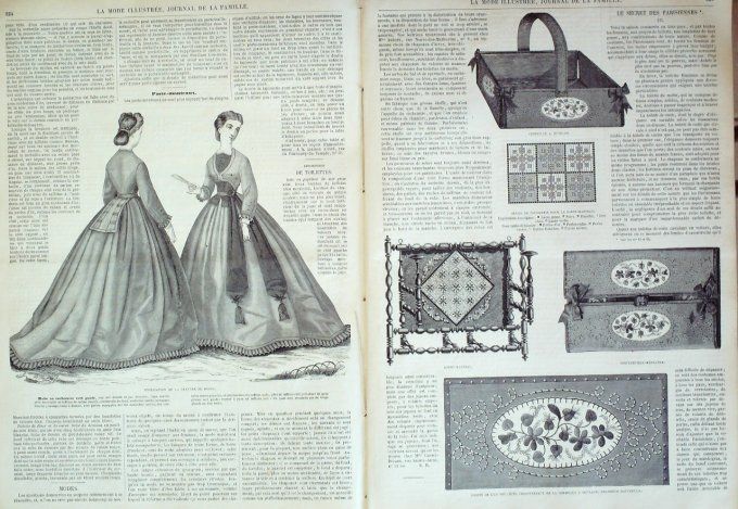 Journal Mode illustrée 1864 # 41 Robe en cachemire