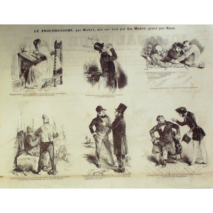Le Journal pour RIRE 1848 n° 41 PRESIDENTS BERTALL CROQUADES EMY MORINMONTA LORENTZ