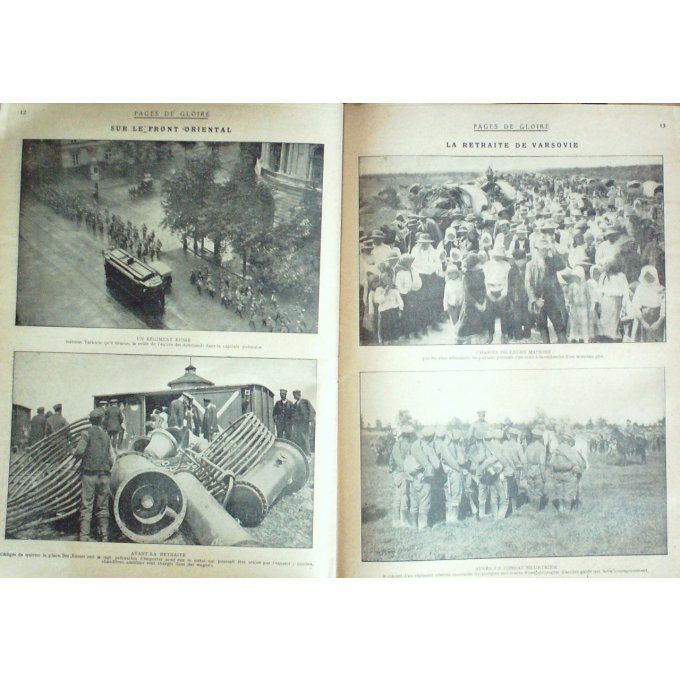 Pages de gloire 1915 n°41 ARRAS EGYPTE VARSOVIE DARDANELLES