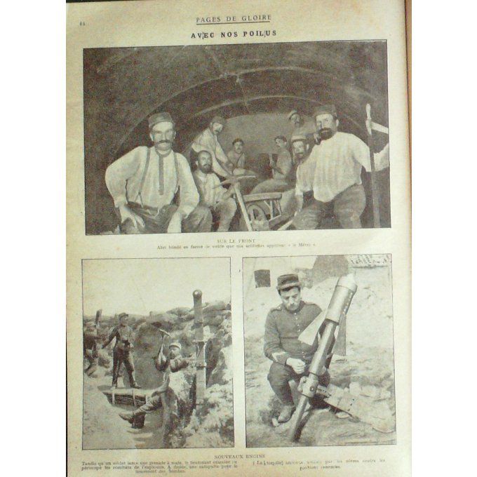 Pages de gloire 1915 n°41 ARRAS EGYPTE VARSOVIE DARDANELLES
