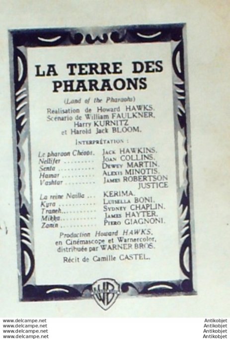 Mon Film 480 55-11- 2 La Terre Des Pharaons Jack Hawkins Edwige Feuillere