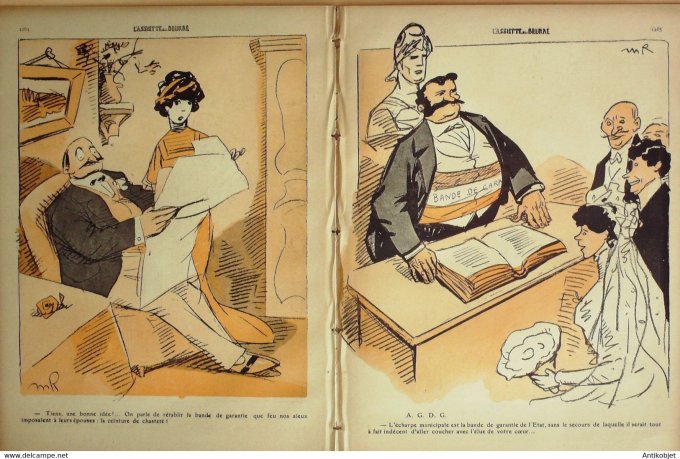 L'Assiette au beurre 1909 n°443 La bande de garantie Radiguet