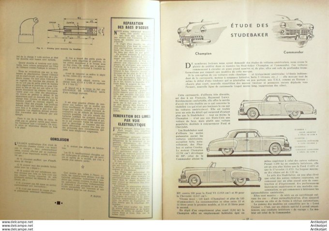 R.T Automobile Studebaker Commander Freins Westinghouse 25 # 1948