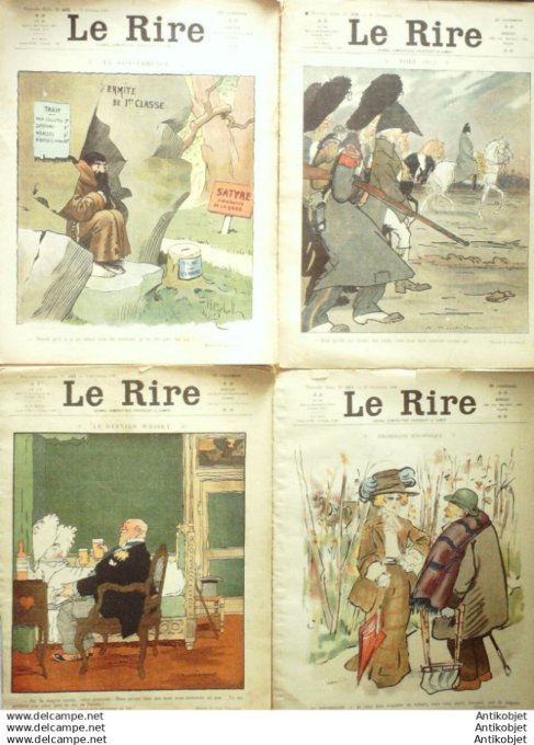 Le Rire 1910 lot 4 revues Roubille Markous Carlegle Villemot Aghion Fabiano Hemard Leandre