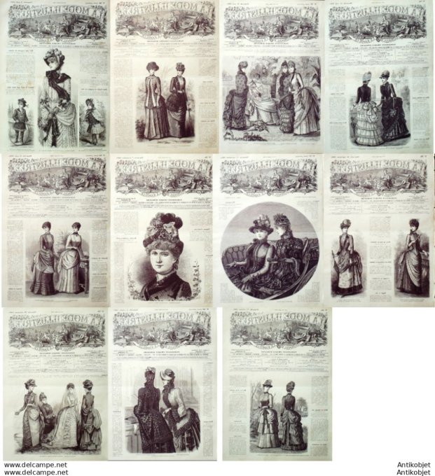 Mode illustree 1884 Lot de 11 journaux
