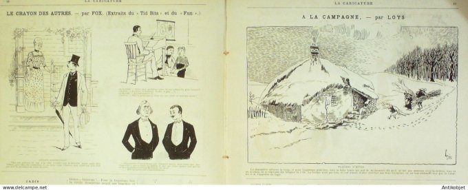 La Caricature 1887 #368 Robida Sardou par Luque Tailleur pour dames Sorel