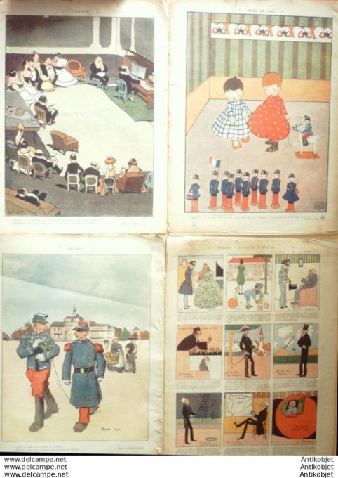 Le Rire 1910 lot 4 revues Roubille Markous Carlegle Villemot Aghion Fabiano Hemard Leandre
