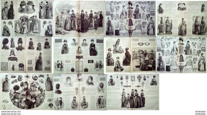 Mode illustree 1884 Lot de 11 journaux