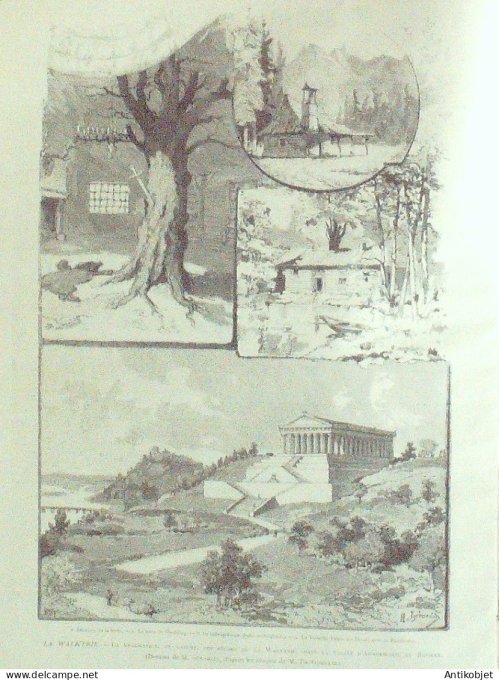 Le Monde illustré 1886 n°1564 St-Etienne (42) Allemagne Walkyrie Ammerthal Montmartre Berlioz