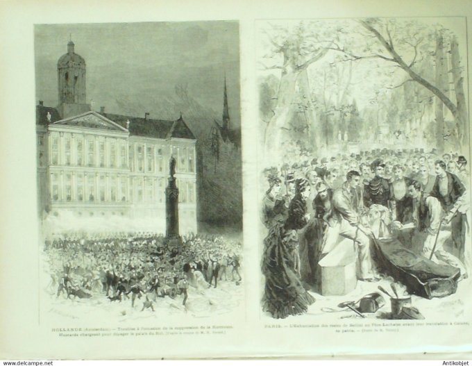Le Monde illustré 1876 n°1015 Pays-Bas Amsterdam Serbie Alexinatz Turquie Abd-ul-Hamid II Eyoub Top-