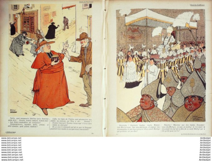 L'Assiette au beurre 1906 # 283 La veritable Encyclique Le Pape Pie X Radiguet