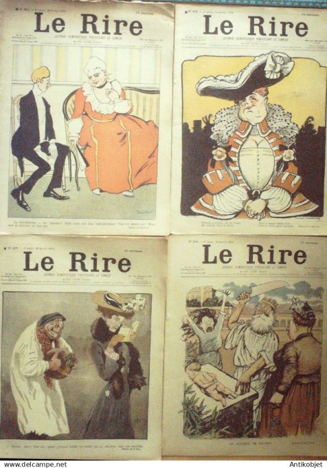 Le Rire 1902 lot 4 revues Leandre Sem Grandjouan Radiguet Jeanniot Huard Bac