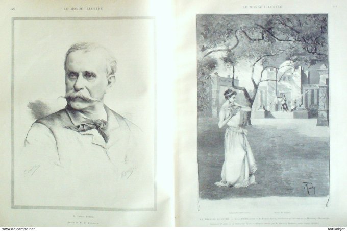 Le Monde illustré 1890 n°1717 Père-Lachaise Paul Baudry duc de Luynes Ernest Reyer