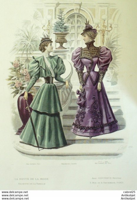 Gravure de mode Revue de la mode Gazette 1894 n°06