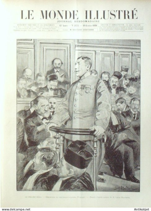 Le Monde illustré 1898 n°2134 Affaire Zola Érythrée Keren Massaoua