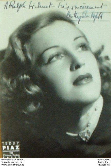 Stockfield Betty (Photo De Presse) Dédicacée