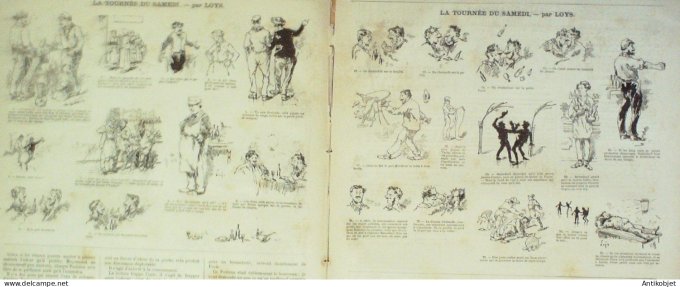 La Caricature 1880 #  49 Publics de Paris Trock Jardin d'Acclimitation Robida