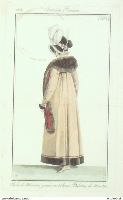 Costume Parisien 1815 # 1462 Robe de Mérinos