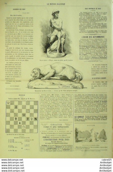 Le Monde illustré 1868 n°586 Boulogne (62) Pérou Lima Aguador Algérie Relizanne Alger La Mina