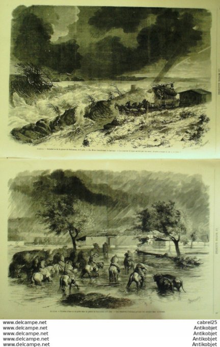 Le Monde illustré 1868 n°586 Boulogne (62) Pérou Lima Aguador Algérie Relizanne Alger La Mina