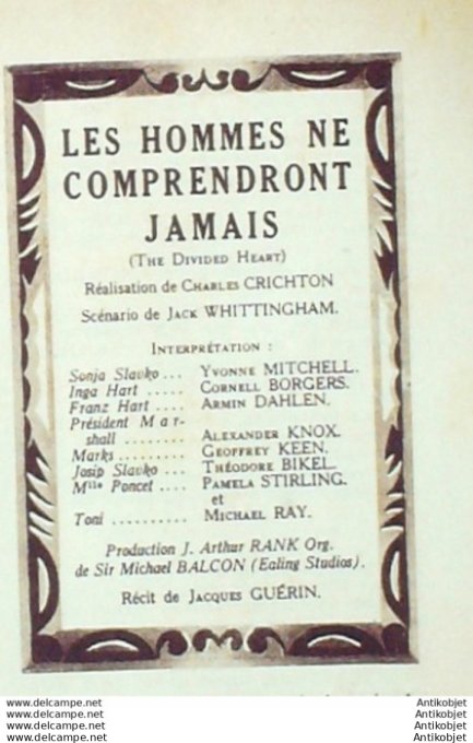 Mon Film 488 55-12-28 Les hommes ne comprendront jamais Yvonne Mitchell