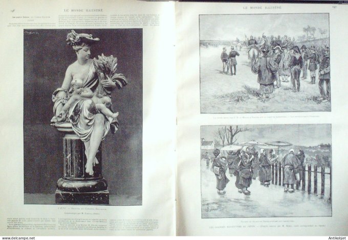 Le Monde illustré 1890 n°1746 La Rochelle (17) Caen Bayeux Lisieux Trouville Honfleur (14)