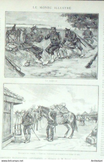 Le Monde illustré 1890 n°1746 La Rochelle (17) Caen Bayeux Lisieux Trouville Honfleur (14)