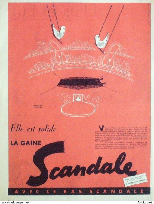 Publicité Lingerie Scandale 1963
