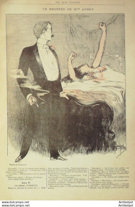 Gil Blas 1892 n°30 Armand SILVESTRE Benjamin Benjamin RABIER Jean AJALBERT Marcel SCHWOB
