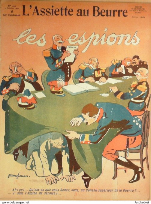 L'Assiette au beurre 1909 # 444 Les espions Grandjouan