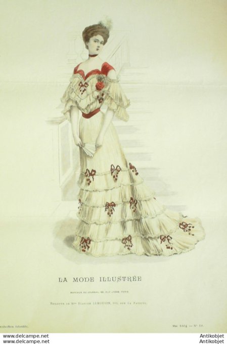 Gravure Mode illustree 1904 # 19 (Old Fashion plate) rare