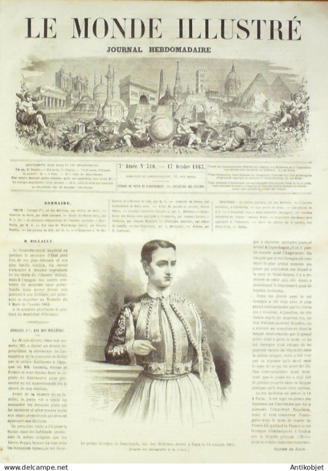 Le Monde illustré 1863 n°340 Cherbourg (50) St-Jean-de-Luz (64) Espagne St-Sébastien