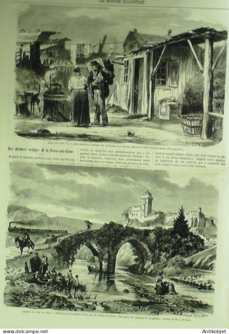 Le Monde illustré 1869 n°662 Egypte Ismaïlia Canal de Suez Argenteuil (95) Lourdes Pau (65)