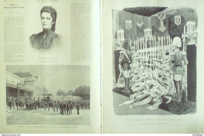 Le Monde illustré 1898 n°2165 Autriche Vienne Hofburg Stephanskirche Suisse Genève Cornavin