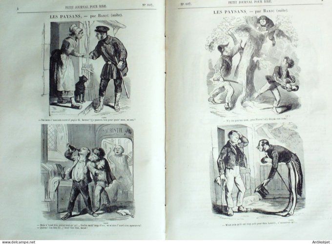 Petit journal pour Rire 1857 # 107 Les Paysans Baric